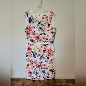 Isabella DeMarco Tahari Levine Floral Sleeveless Dress Size 8